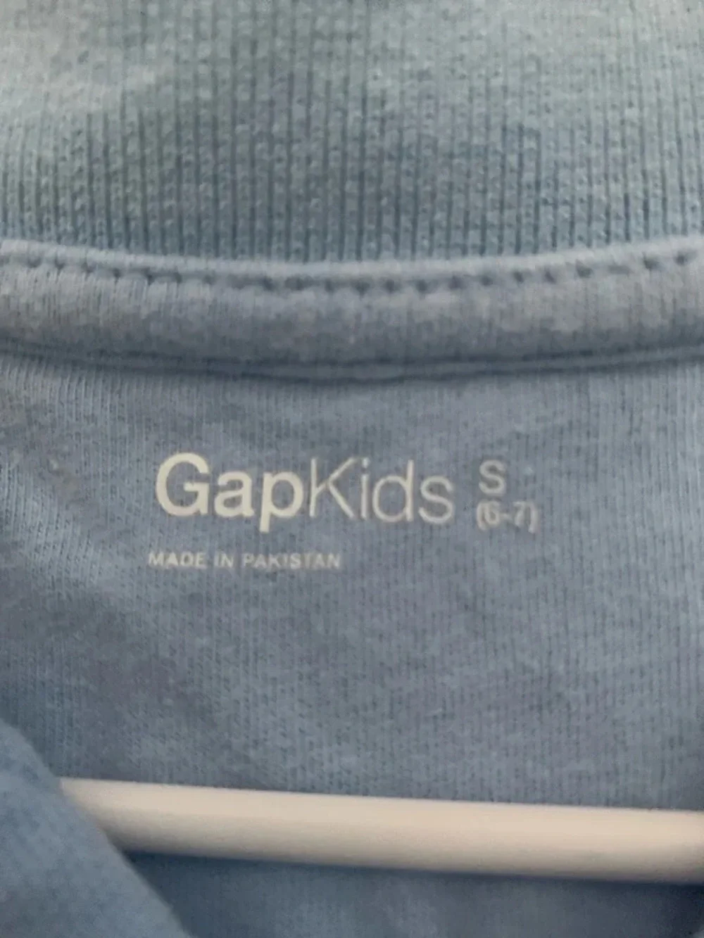 GAP Light Blue Polo with Navy & White Stripes